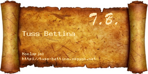 Tuss Bettina névjegykártya