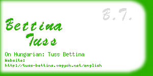 bettina tuss business card